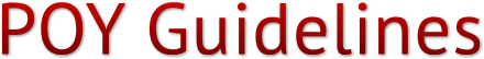 POY Guidelines POY Guidelines